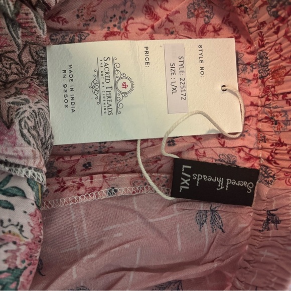 Sacred Thread Boho Patchwork Wide Leg Pants NWT - Picture 5 of 5